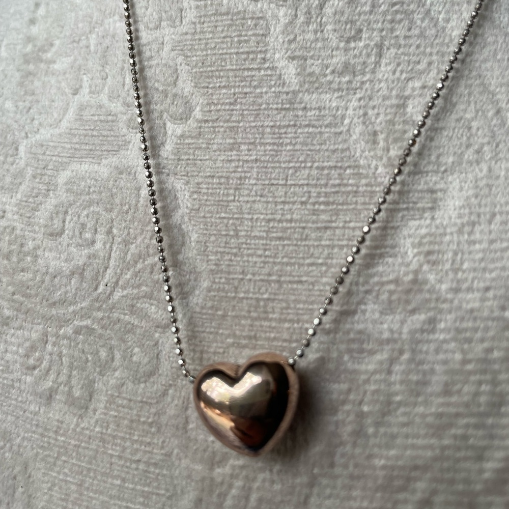 Silver necklace,necklace for women, best gift ,Elegant Heart Pendant Necklace - Picture 6 of 10